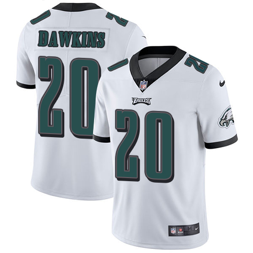 Nike Eagles #20 Brian Dawkins White Men's Stitched NFL Vapor Untouchable Limited Jersey - Click Image to Close